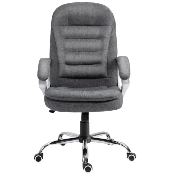 Vinsetto Rock 360° Rolling Lumbar Support Adjustable Height Work Office Chair - Grey