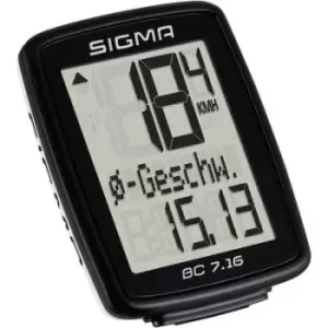 Sigma BC 7,16 Speedometer & Odometer 7 functions - Black