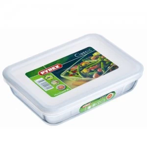 Pyrex Glass Dish with Plastic Lid - 0.8L