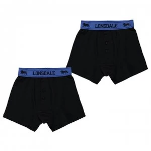 Lonsdale 2 Pack Boxers Junior - Blue/Black