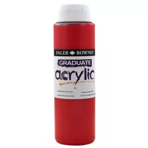 Daler Rowney 123500504 Graduate Acrylic Paint 500ml Cadmium Red De...