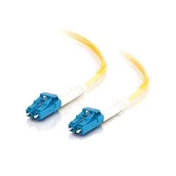 C2G 15m LC-LC 9/125 OS1 Duplex Singlemode PVC Fibre Optic Cable (LSZH) - Yellow