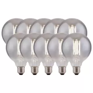 8 Watts G125 E27 LED Bulb Smoked Globe Cool White Dimmable, Pack of 10