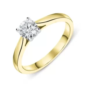 18ct Yellow Gold 0.50ct Diamond Brilliant Cut Solitaire Ring