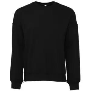 Bella + Canvas Adults Unisex Drop Shoulder Sweatshirt (XXL) (DTG Black)