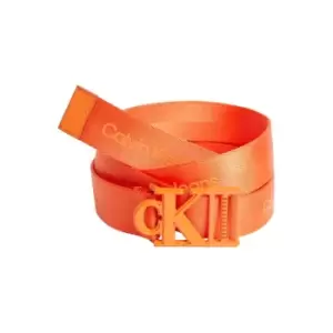 Calvin Klein Jeans Monogram Logo Webbing Belt 35MM - Orange