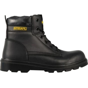 Black Trucker Safety Boots - Size 10 - Sitesafe