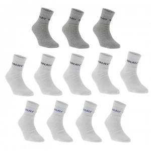 Donnay Quarter Socks 12 Pack Junior - White