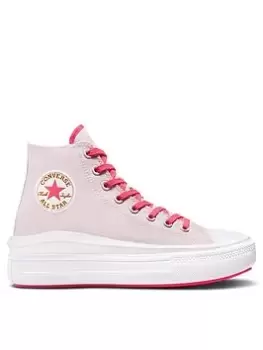 Converse Chuck Taylor All Star Move Future Comfort Hi-Tops - Pink/White, Size 8, Women