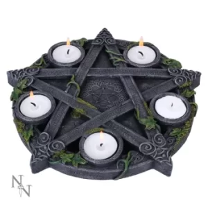 Wiccan Pentagram Tea light Holder