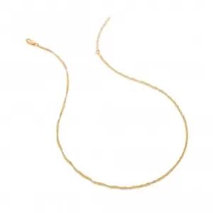 18ct Gold Plated Silver Embrace Singapore Chain - 40-45cm CH105