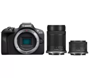 Canon EOS R100 Mirrorless Camera with RF-S 18-45mm f/4.5-6.3 IS STM & 55-210 mm f/5-7.1 IS STM Lens, Black