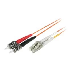 C2G 1m LC/ST LSZH Duplex 62.5/125 Multimode Fibre Patch Cable - Orange