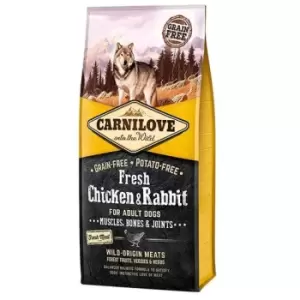 Carnilove Fresh Chicken and Rabbit Adult Dry Dog Food - 12kg