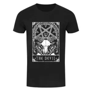 Deadly Tarot Mens The Devil T Shirt (XXL) (Heather Black)