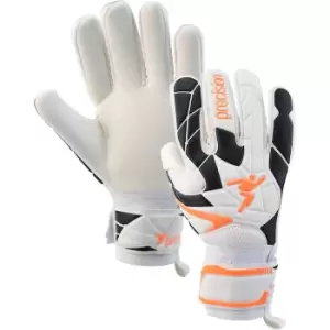 Precision Childrens/Kids Fusion_X.3D Goalkeeper Gloves (6) (White/Black/Orange)