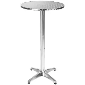 Aluminium Bar Table Height-adjustable - bistro table, high table, tall table - 5.8cm - grey