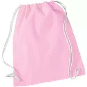 Westford Mill - Cotton Gymsac Bag - 12 Litres (Pack of 2) (One Size) (Classic Pink/White)