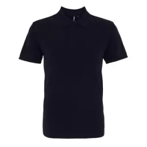 Asquith & Fox Mens Plain Short Sleeve Polo Shirt (S) (Washed Navy)