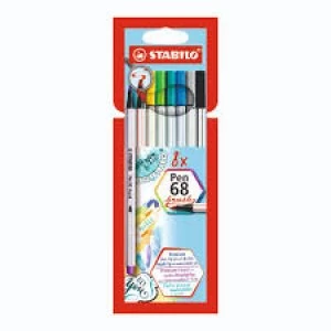 STABILO Pens 68 Brush Pens Assorted 8 pack