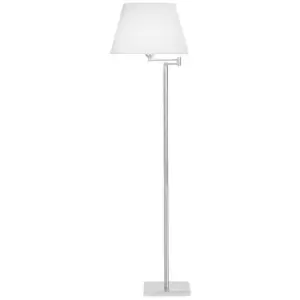 Forlight Dover - Floor Lamp Satin Nickel with Tappered Shade E27 60W