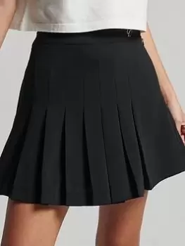 Superdry Code Essential Tennis Skirt -black, Black, Size 14, Women