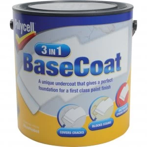 Polycell 3 in 1 Basecoat Wall Paint White 2.5l