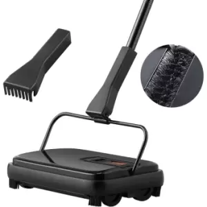 Carpet Sweeper, 7.87 in Sweeping Paths, Floor Sweeper Manual Non Electric, 300ml Dustbin Capacity with Comb for Home Office Rugs Hardwood Surfaces