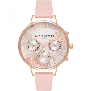 Abstract Florals Rose Gold & Dusty Pink Watch