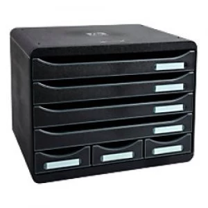 Exacompta Drawer Unit with 7 Drawers Store-Box Mini Plastic Black 35.5 x 27 x 27.1 cm