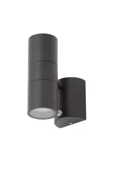Forum Lighting 35W Zinc Leto 2 Up/Down Wall Light With Photocell Black - ZN-34022-BLK