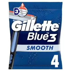 Gillette Blue 3 Disposable Mens Razor 4 pack