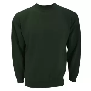 UCC 50/50 Unisex Plain Set-In Sweatshirt Top (2XL) (Bottle Green)