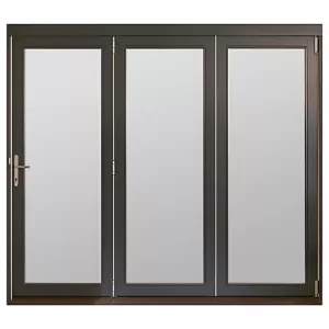 Jeld-Wen Bedgbury Finished Solid Hardwood Patio Bifold Door Set Grey - 2094 x 2394 mm