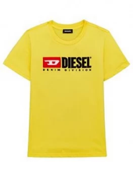 Diesel Boys Short Sleeve Logo T-Shirt - Yellow