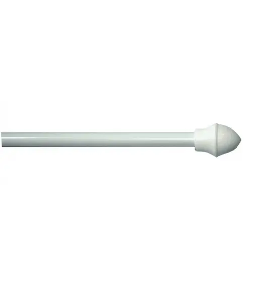 NEWEDGEBLINDS 13mm Extendable Metal Curtain Cafe Rods (White Cafe Rod 135cm - 220cm) CR 135 WH