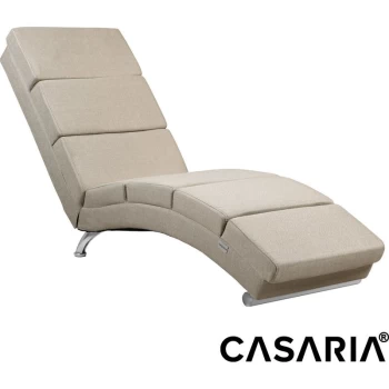 Chaise Longue Relaxing Faux Leather Lounger Reclining Living Room Single Chair Recliner Bedroom Office Seat Stoff sand (de) - Casaria