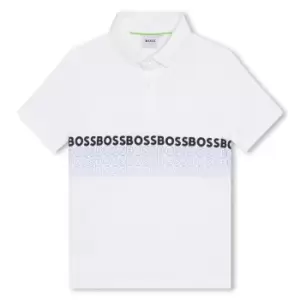 Boss Boss Multi Logo Polo Shirt Junior Boys - White