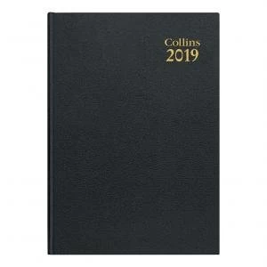 Collins 40 A4 2019 Desk Diary Week to View Black Ref 40 Blk 2019 40