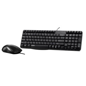 Rapoo N1850 Wired Keyboard and Mouse Combo - Black