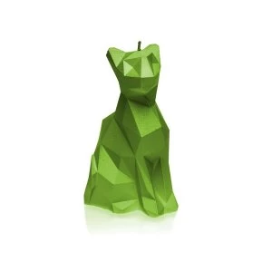 Lime Low Poly Cat Candle