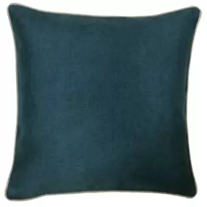Bellucci Piped Contrasting Trim Cushion Petrol/Tobacco, Petrol/Tobacco / 45 x 45cm / Cover Only
