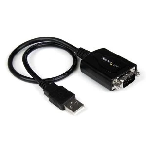 StarTech 1ft USB to RS232 Serial DB9 Adapter Cable with COM Retention