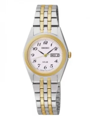 Seiko Ladies Solar Two Tone Bracelet Watch SUT116P9