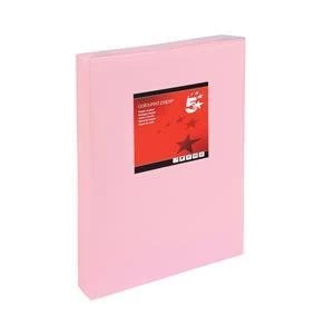 5 Star A3 Coloured Copier Paper Multifunctional Ream wrapped 80gsm Light Pink Pack of 500 Sheets