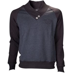 Jack Daniel'S - V-Neckine With Old No. 7 Brand Logo Mens Medium Sweater - Grey/Black