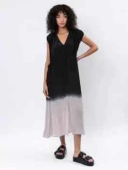 Religion Dip Dye Midi Dress - Multi, Black, Size 10, Women
