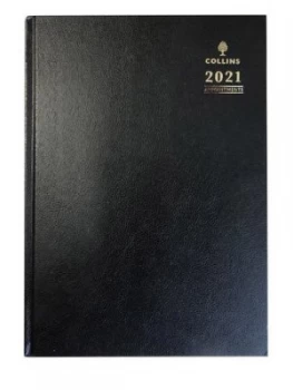 Collins 44 A4 Day to Page 2021 Diary Black