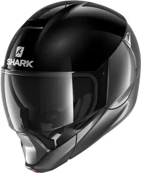 Shark Evojet Blank Dual Helmet, black-silver, Size XL, black-silver, Size XL