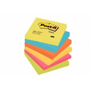Post-it Notes 76mm x 76mm Energetic Colours Pack 6 7100183441